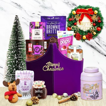 SH2410 紫色浪漫聖誕禮籃