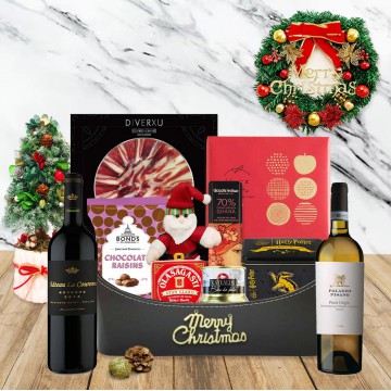 SH2413  紅白酒聖誕美食禮籃