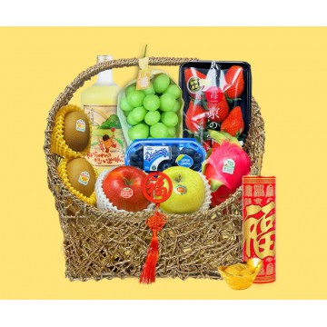 SHNY3009H 金蛇報喜水果籃
