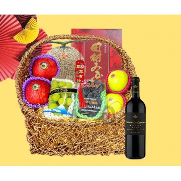 SHNY3014H  蛇舞龍飛日本賀年水果籃